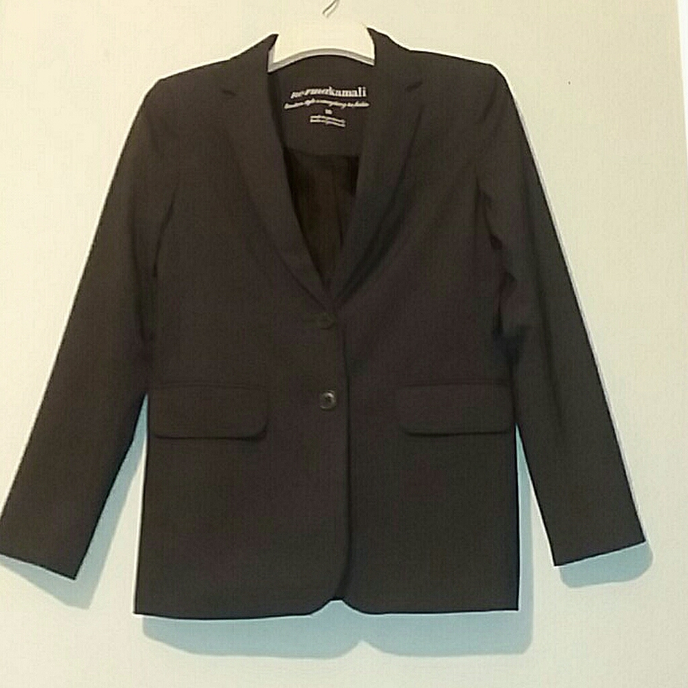  NORMA KAMALI Heather Grey Blazer Size 10